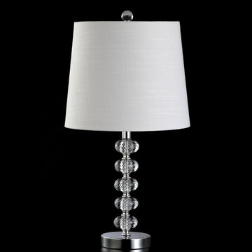Kevin 22" Glass/Metal LED Table Lamp - JONATHAN Y